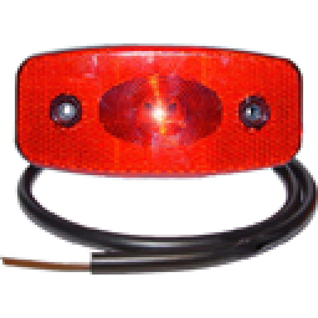 Umrißleuchte rot mit RS LED 12V mit O,5m Kabel von Bünte