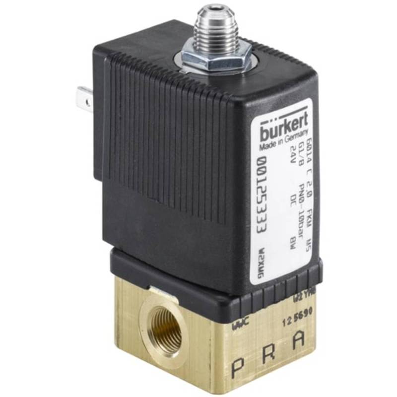 Bürkert Direktgesteuertes Ventil 125333 6014 24 V/DC Gehäusematerial Messing Dichtungsmaterial FKM 1 St. von Bürkert