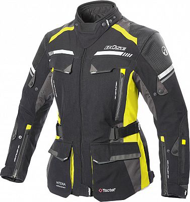 Büse Highland II, Textiljacke wasserdicht Damen - Schwarz/Dunkelgrau/Neon-Gelb - 44 Büse Highland II, Textiljacke wasserdicht Damen - Schwarz/Dunkelgrau/Neon-Gelb - 44 von Büse