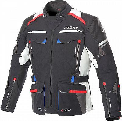 Büse Highland II, Textiljacke wasserdicht - Schwarz/Hellgrau/Rot/Blau - 58 Büse Highland II, Textiljacke wasserdicht - Schwarz/Hellgrau/Rot/Blau - 58 von Büse