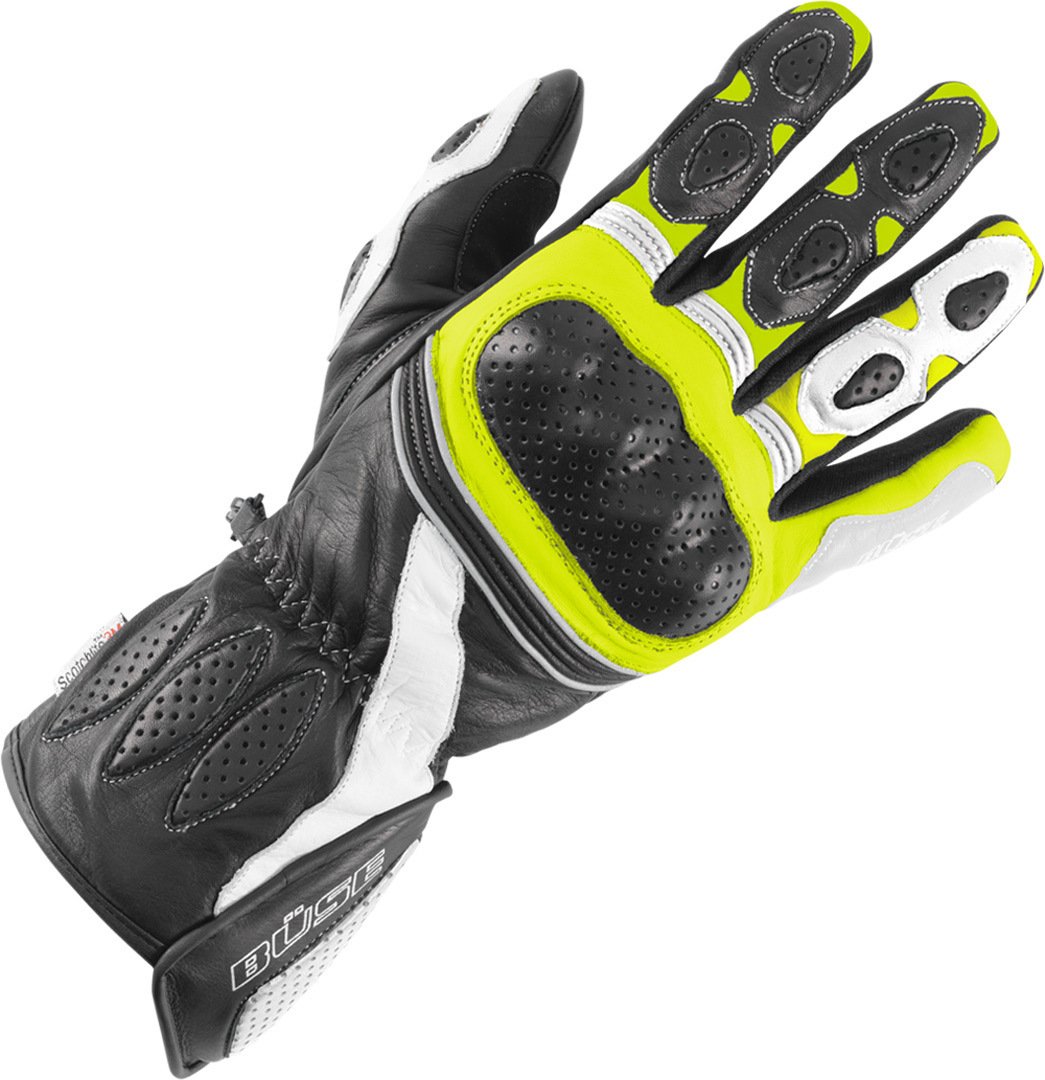 Büse Pitlane Handschuhe (Black/White/Fluo Yellow,9 (L)) von Büse