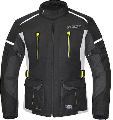 Büse Rider, Textiljacke wasserdicht Damen - Schwarz/Grau/Neon-Gelb - 40 von Büse