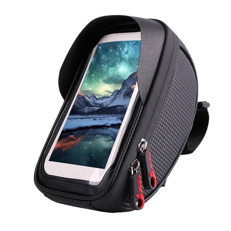 Buhyujkm Top Tube Cycling Phone Bag, Hard Shell Front Frame Holder, Cycling Mount Smartphone Stem, Waterproof Zipper Design for Outdoor, Adventures and Commuting, 7.09x4.33x3.94 Inches von Buhyujkm
