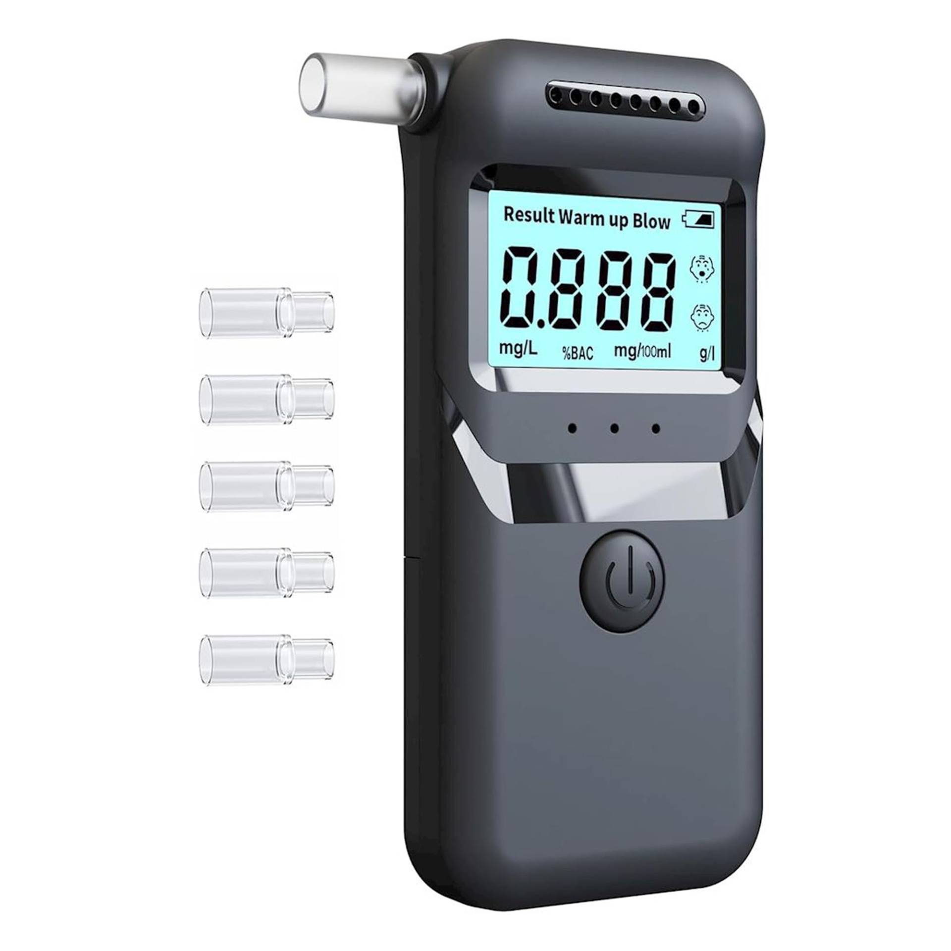 BullTek Tragbarer digitaler Alkoholtester mit LCD-Display – ASIC Chip 3. Generation für genaue Messung – Alkoholtest mit fortschrittlichem Algorithmus, austauschbare Mundstücke und stabile Leistung BullTek Tragbarer digitaler Alkoholtester mit LCD-Display – ASIC Chip 3. Generation für genaue Messung – Alkoholtest mit fortschrittlichem Algorithmus, austauschbare Mundstücke und stabile Leistung von BullTek