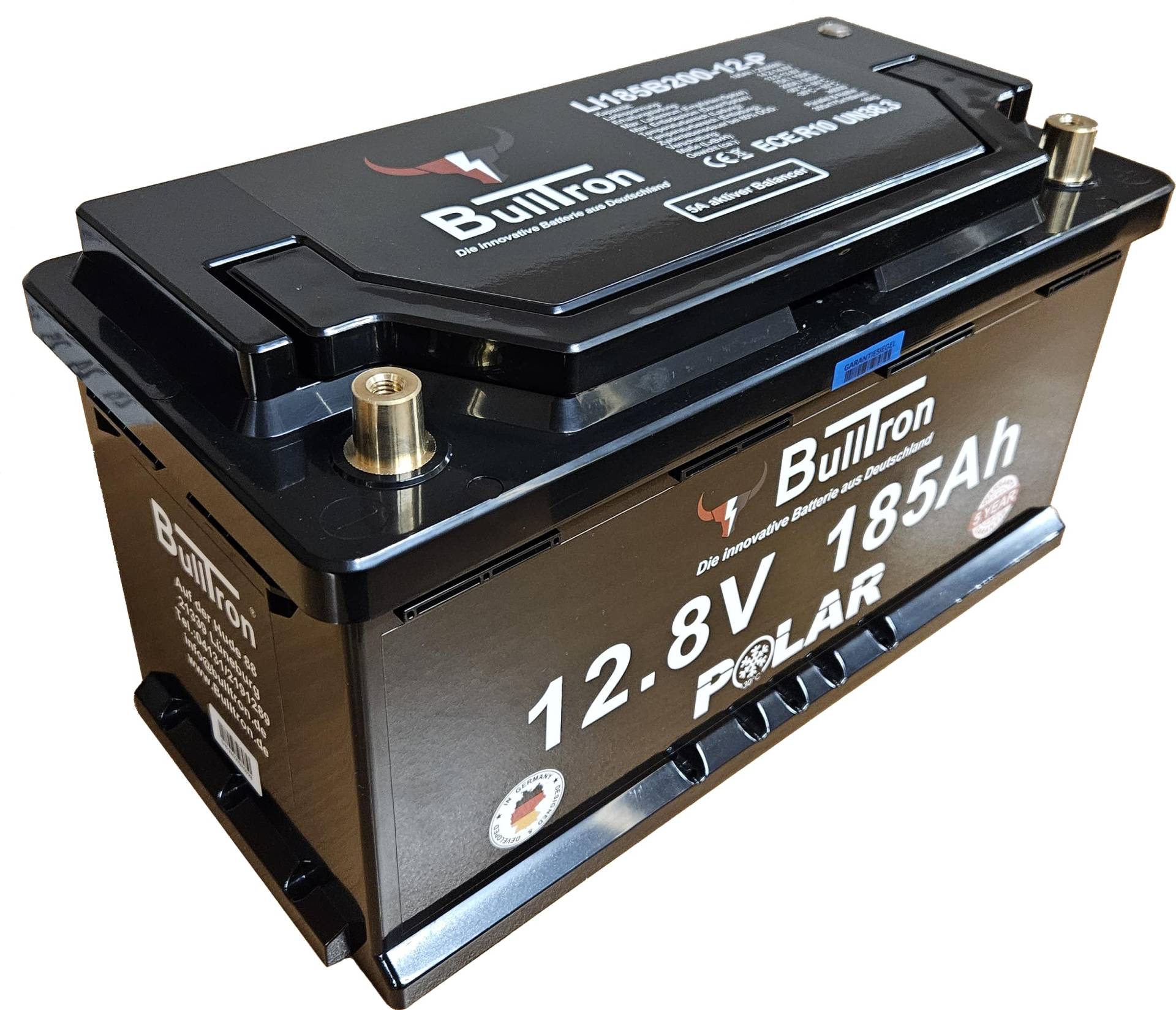 BullTron 185Ah Polar LiFePO4 Batterie – 12,8V Akku mit Smart-BMS, Bluetooth-App, integrierter Heizung, 200A Dauerstrom, über 6000 Ladezyklen, IP65 Schutz, 5 Jahre Garantie BullTron 185Ah Polar LiFePO4 Batterie – 12,8V Akku mit Smart-BMS, Bluetooth-App, integrierter Heizung, 200A Dauerstrom, über 6000 Ladezyklen, IP65 Schutz, 5 Jahre Garantie von BullTron
