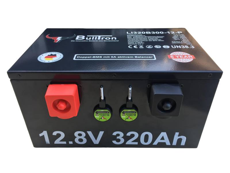 BullTron Untersitz Polar 320Ah – LiFePO4-Batterie mit Smart-BMS, 300A Dauerstrom, Bluetooth-App und 5 Jahre Garantie, ideal für Wohnmobile und Solarsysteme von BullTron
