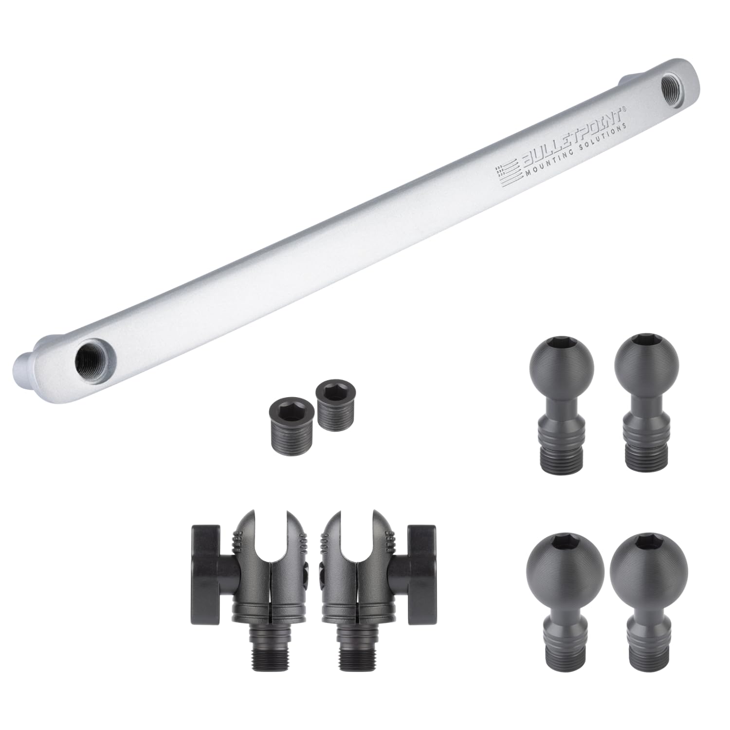 Bulletpoint Mounting Solutions Metall-Haltegriffeinsatz, Ersatz mit 2 Befestigungspunkten, kompatibel mit Jeep Wrangler JK 2011–2018 (Silber) von Bulletpoint