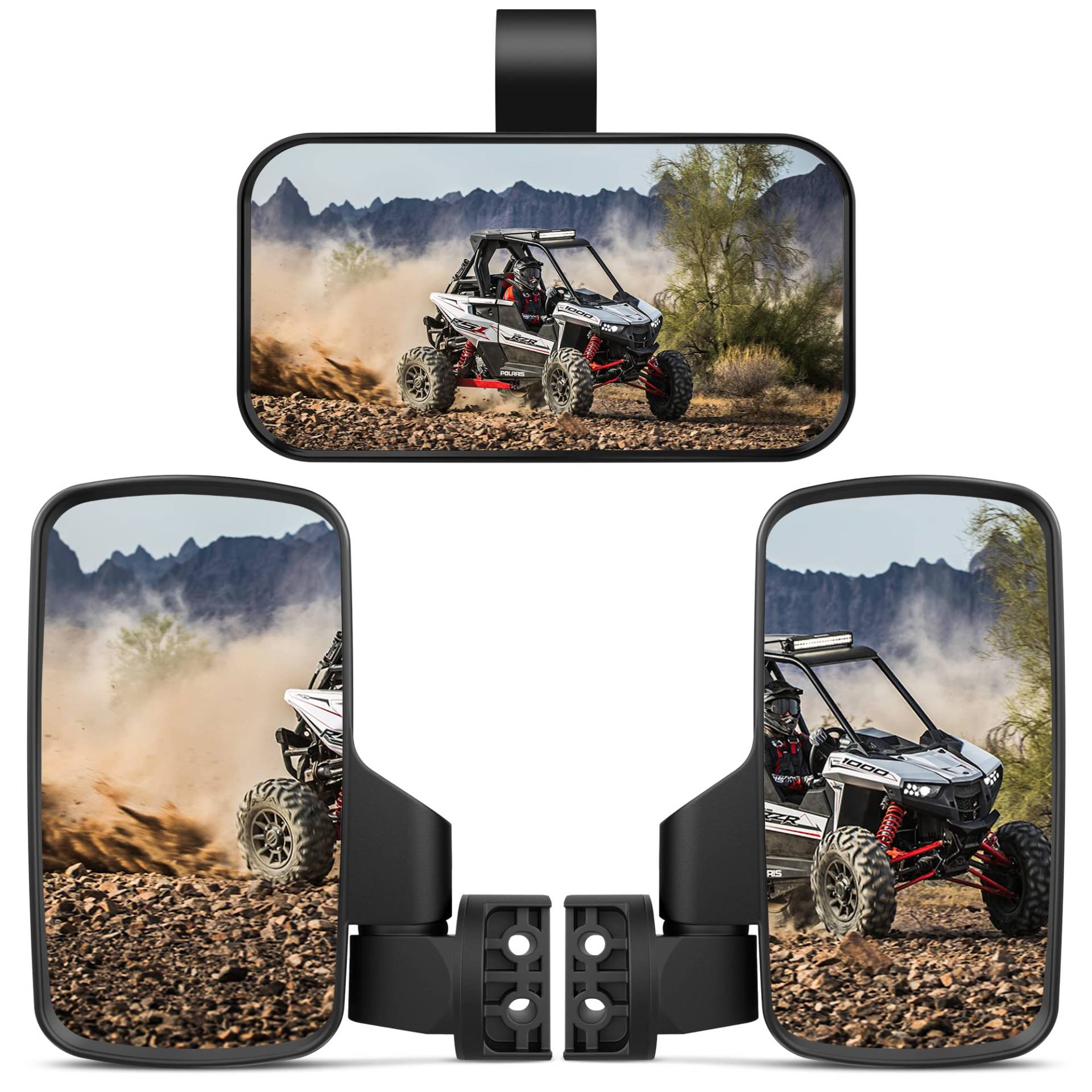 Bumbee UTV Seitenspiegel und Mittelspiegel, verstellbare Rückspiegel, passend für 4,1–5,1 cm Überrollbügel, kompatibel mit Polaris Ranger RZR Can-Am X3 Yamaha Kawasaki Teryx Bumbee UTV Seitenspiegel und Mittelspiegel, verstellbare Rückspiegel, passend für 4,1–5,1 cm Überrollbügel, kompatibel mit Polaris Ranger RZR Can-Am X3 Yamaha Kawasaki Teryx von Bumbee