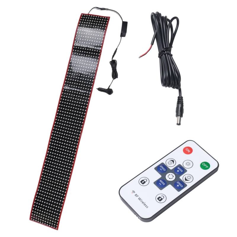 Bumiva Truck Devil Eye LED Matrix Pixel Panel Weiche Faltbare Beleuchtung Graffiti Scrolling Stick Up Text Board Windschutzscheibe 47,2 von Bumiva