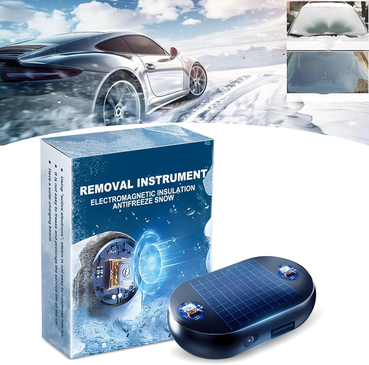 Buobiy Anti-Freeze Electromagnetic Car Snow Removal Device | Antifreeze Snow Removal Instrument,Winter Advanced Vehicle Microwave Car Deicer Antifreeze,Vehicle-Mounted Snow Removal Device (1) von Buobiy