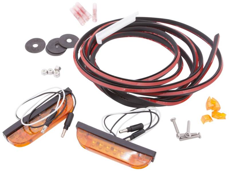 Bushwacker 2-Draht-LED-Markierungsleuchten-Set für flache Kotflügel-Flares | PK1-LT1-0001 | 1999-2022 Universal von Bushwacker