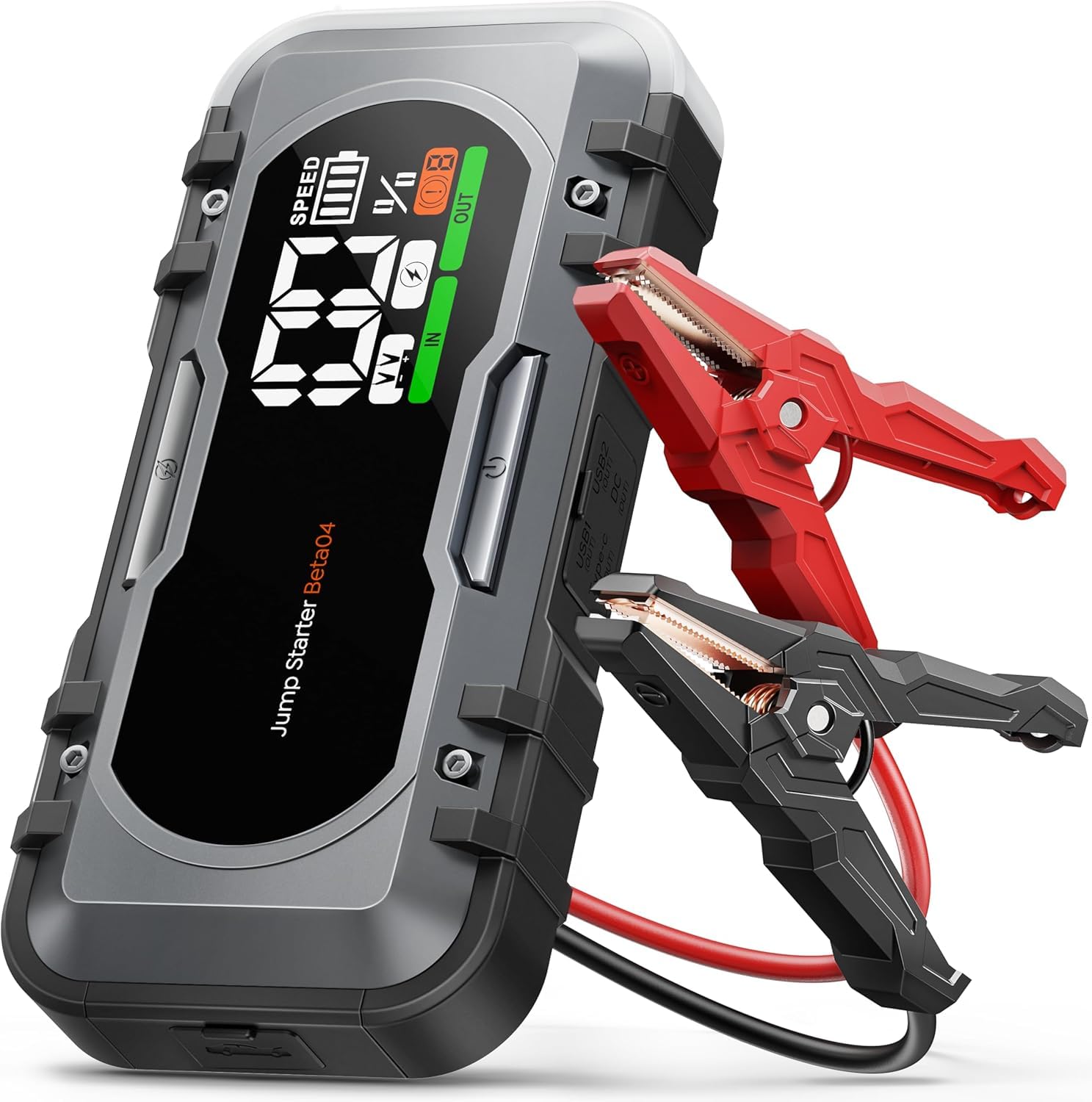 Auto Starthilfe Powerbank 6000A, PD 65W In/Out Schnellladung Starthilfe Powerbank für All Benzin und 12.0L Dieselmotor, Starthilfe mit 600 Lumen LED Taschenlampe und Verlängerte Überbrückungskabel Auto Starthilfe Powerbank 6000A, PD 65W In/Out Schnellladung Starthilfe Powerbank für All Benzin und 12.0L Dieselmotor, Starthilfe mit 600 Lumen LED Taschenlampe und Verlängerte Überbrückungskabel von Buture Pro