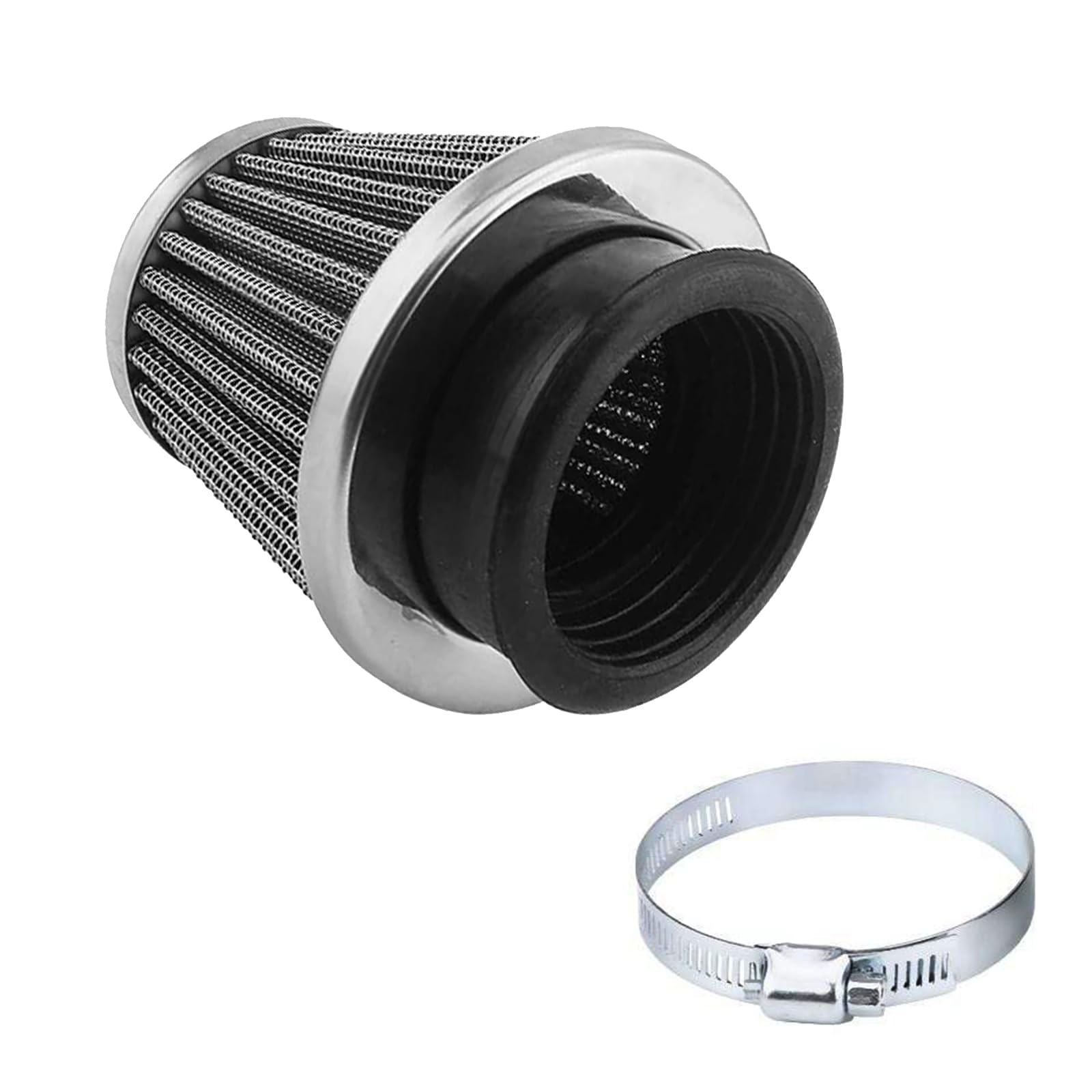 Universal Doppelschicht Stahl Filter Luftfilter 42mm, Hohe Leistung Luftfilter Motorrad Luftfilter, Motorrad Luftfilter Universeller Schwarz Universal Doppelschicht Stahl Filter Luftfilter 42mm, Hohe Leistung Luftfilter Motorrad Luftfilter, Motorrad Luftfilter Universeller Schwarz von Butyeak