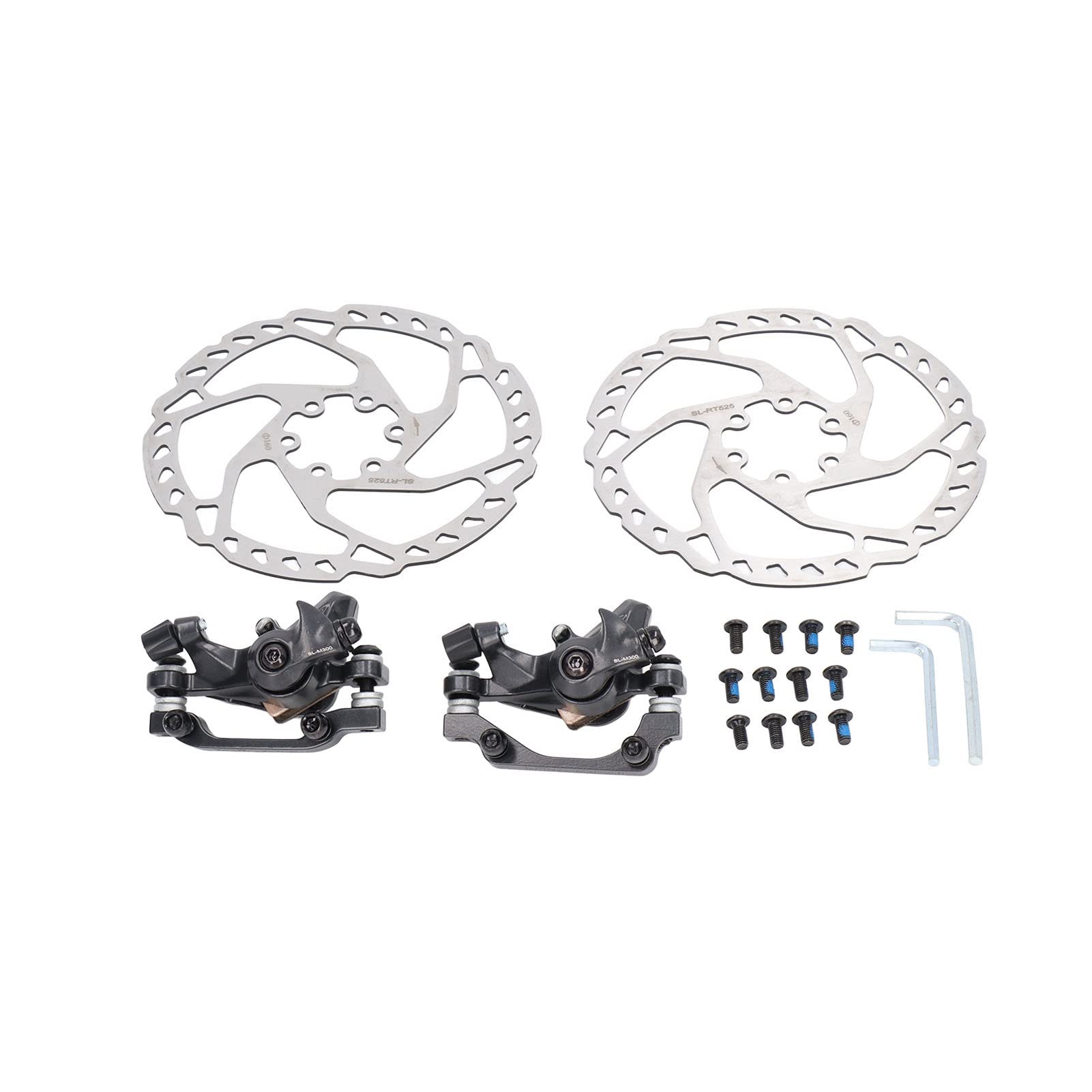 BuyWeek Fahrrad Scheibenbremse Set, Aluminiumlegierung 160mm Rotoren Vorne Hinten Bremssättel Scheibenbremsen Set für Fahrräder BuyWeek Fahrrad Scheibenbremse Set, Aluminiumlegierung 160mm Rotoren Vorne Hinten Bremssättel Scheibenbremsen Set für Fahrräder von BuyWeek