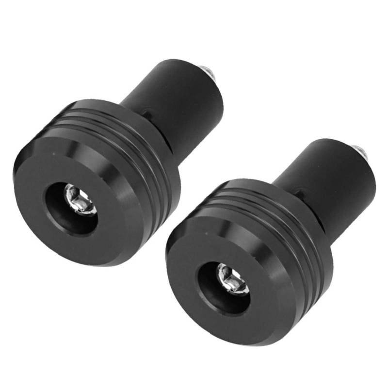 BuyWeek Motorrad Lenkerenden, Aluminium Motorrad Lenkergriffe Endstopfen Moto Slider Zubehör für 22mm Lenkerdurchmesser (Schwarz) von BuyWeek