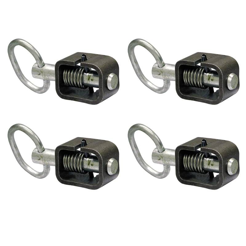 Buyers Products B2598H Anschweißbare Federverriegelung mit einfachem Rohr, 4 Stück, federbelasteter Bolzen, 11,9 x 6,4 cm, wärmebehandelter Stift, Allzweck-Torriegel von Buyers Products