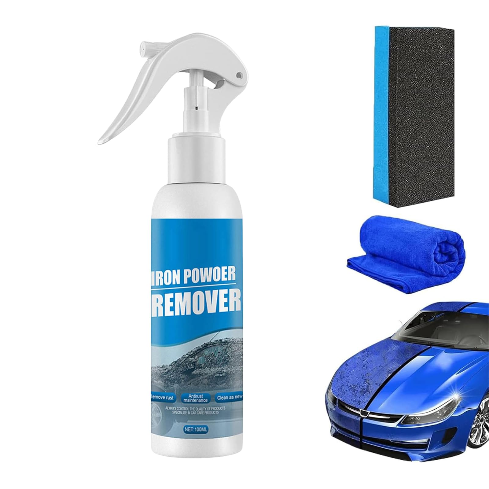 Iron Powder Remover, Auto-Rostentfernungsspray, Rostentferner Sprayer, Car Rust Remover Spray, Rostlöser Spray, Rost Entferner Reinigungsspray, Rostentferner Für Metall/Fahrrad/Auto/Fahrradkette (1) Iron Powder Remover, Auto-Rostentfernungsspray, Rostentferner Sprayer, Car Rust Remover Spray, Rostlöser Spray, Rost Entferner Reinigungsspray, Rostentferner Für Metall/Fahrrad/Auto/Fahrradkette (1) von Bxjinkele