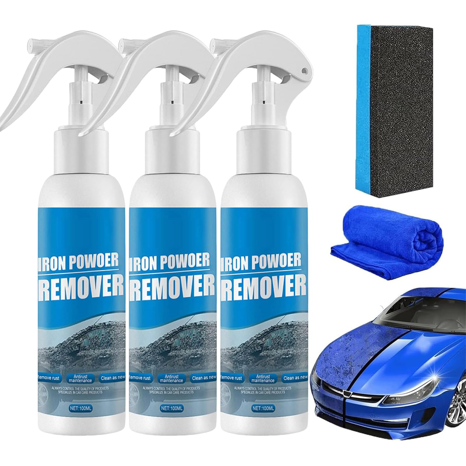 Iron Powder Remover, Auto-Rostentfernungsspray, Rostentferner Sprayer, Car Rust Remover Spray, Rostlöser Spray, Rost Entferner Reinigungsspray, Rostentferner Für Metall/Fahrrad/Auto/Fahrradkette (3) Iron Powder Remover, Auto-Rostentfernungsspray, Rostentferner Sprayer, Car Rust Remover Spray, Rostlöser Spray, Rost Entferner Reinigungsspray, Rostentferner Für Metall/Fahrrad/Auto/Fahrradkette (3) von Bxjinkele