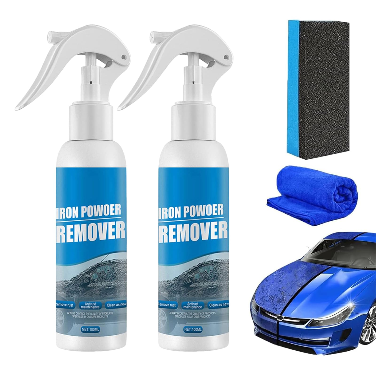 Iron Powder Remover, Rostentferner Sprayer, Auto-Rostentfernungsspray, Rostlöser Spray, Car Rust Remover Spray, Rost Entferner Reinigungsspray, Rostentferner Für Metall/Fahrrad/Auto/Fahrradkette (2) Iron Powder Remover, Rostentferner Sprayer, Auto-Rostentfernungsspray, Rostlöser Spray, Car Rust Remover Spray, Rost Entferner Reinigungsspray, Rostentferner Für Metall/Fahrrad/Auto/Fahrradkette (2) von Bxjinkele