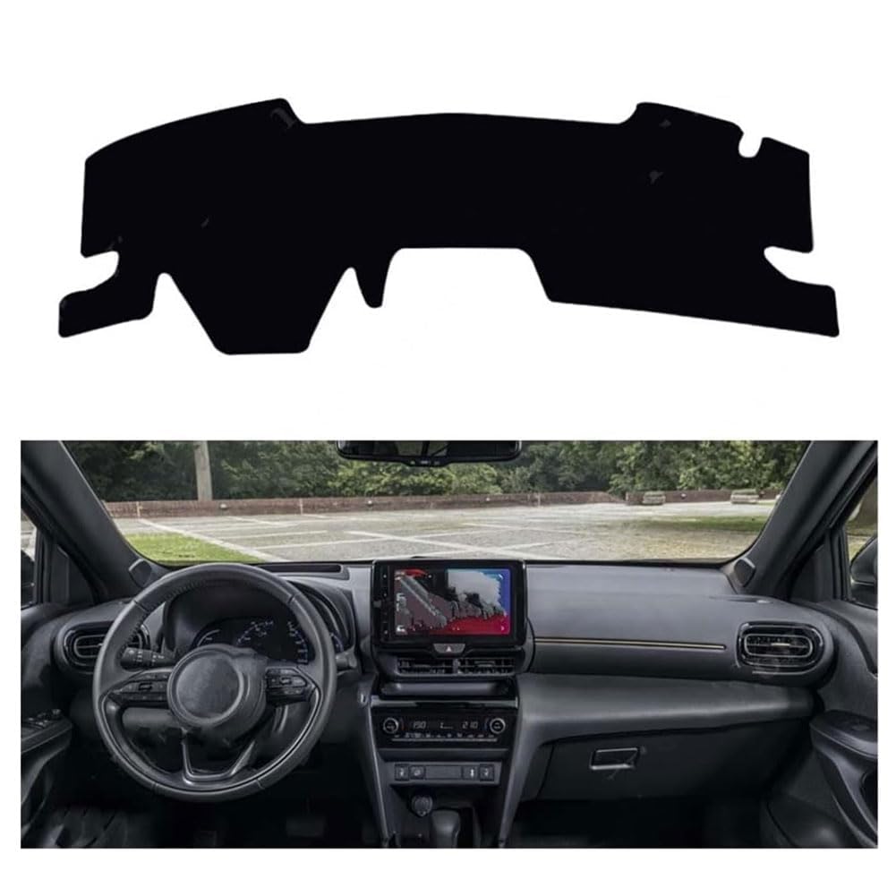 Auto Armaturenbrett Abdeckung Matte, für Toyo-TA Yaris Cross XP210 2021 2022 2023, Anti-Rutsch Dash Matte Teppich Sonne Schatten Schutz Dashmat Pad,A/LHD-Blackside Auto Armaturenbrett Abdeckung Matte, für Toyo-TA Yaris Cross XP210 2021 2022 2023, Anti-Rutsch Dash Matte Teppich Sonne Schatten Schutz Dashmat Pad,A/LHD-Blackside von BymAde