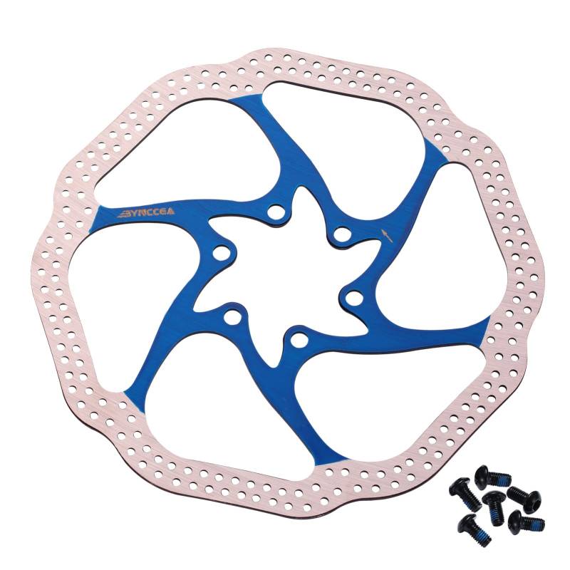 Bynccea 160mm 180mm 203mm Fahrrad Bremsscheibe mit 6 Schrauben für MTB BMX Mountain Rennrad von Bynccea