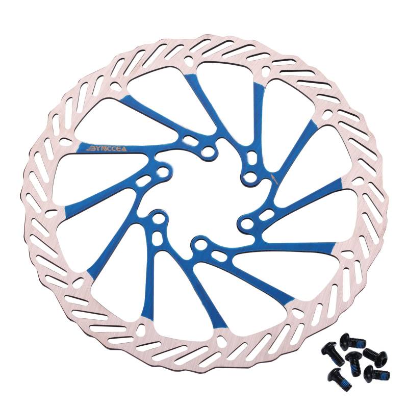 Bynccea 160mm 180mm 203mm Fahrrad Bremsscheibe mit 6 Schrauben für MTB BMX Mountain Rennrad von Bynccea