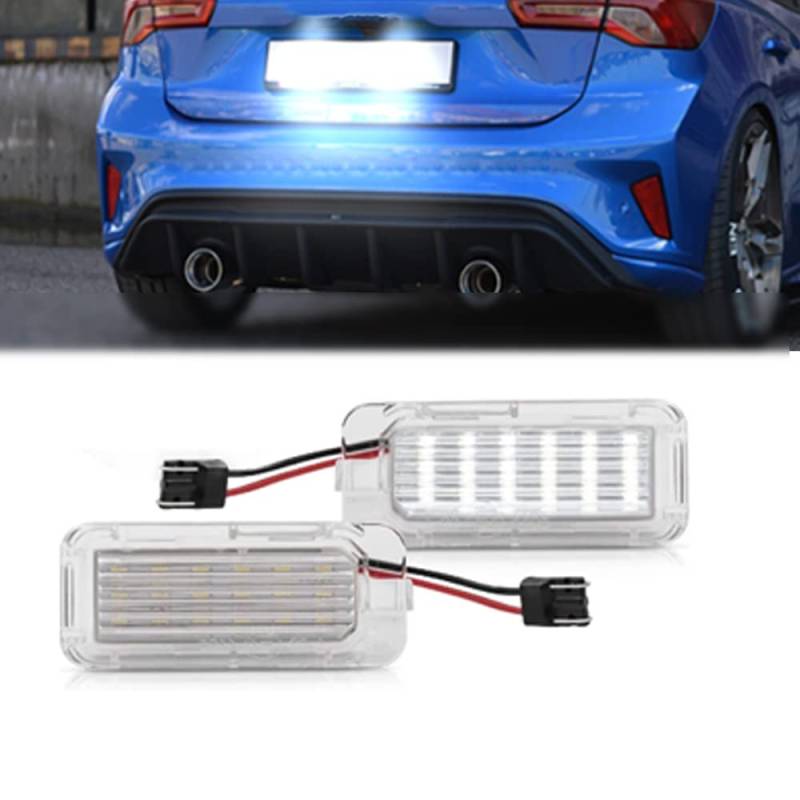 Bynome Led Kennzeichenbeleuchtung Glühbirnen CanBus Fehlerfrei Nummernschildbeleuchtung SMD für Ford Focus Mondeo Fiesta Kuga C-MAX S-MAX von Bynome