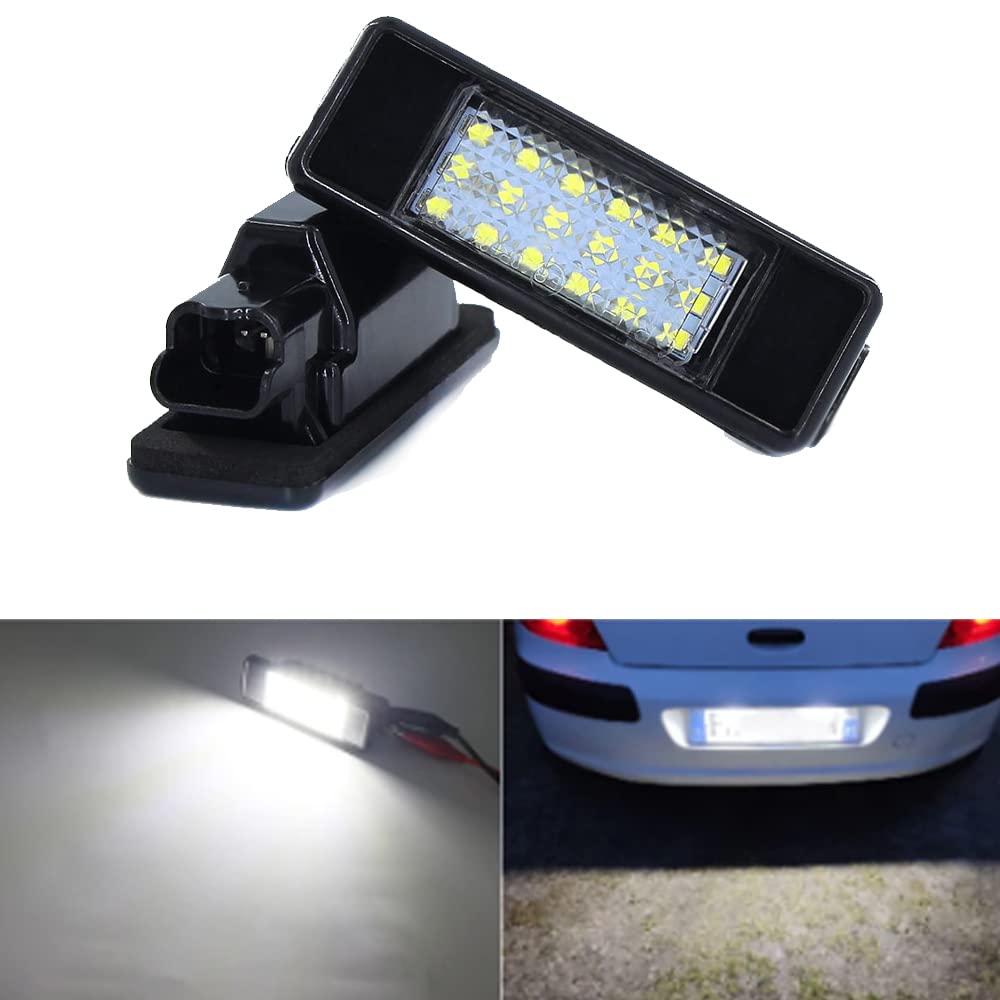 Bynome Led Kennzeichenbeleuchtung Glühbirnen CanBus Fehlerfrei Nummernschildbeleuchtung SMD für PEUGEOT 207 106 1007 307 308 3008 406 407 508,CITROEN BERLINGO C2 C3 C4 C5 C6 C8 von Bynome