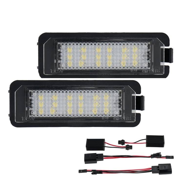 Bynome Led Kennzeichenbeleuchtung Glühbirnen CanBus Fehlerfrei Nummernschildbeleuchtung SMD für VW Golf 4 5 6 MK4 MK5 MK6 Passat Polo CC Eos Scirocco von Bynome
