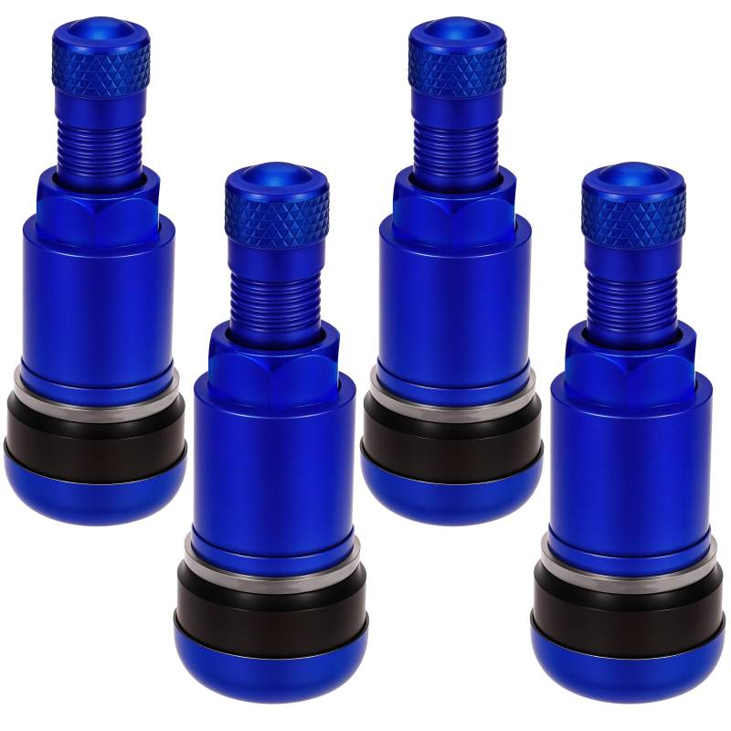 4 Stück 11,3mm Aluventil X1 Series Blue Edition PKW Universal Ventil Felgenventile Blau Metallventil Leicht von C CARBONADO