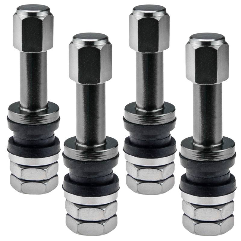 4X Aluventil X2 Series Grey Edition 11,3mm PKW Grau Ventile Metallventil Universal Felgenventil Tuning von C CARBONADO