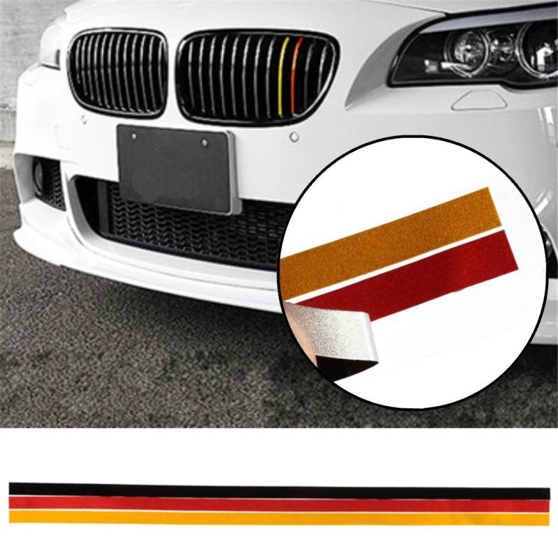 C-FUNN M-Sport Kühlergrill, Vinylstreifen, Aufkleber für BMW M3 M5 E46 E90 Deutschland Flagge von C-FUNN