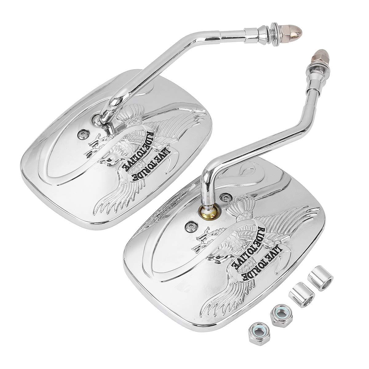 C-FUNN Motorrad Rückspiegel Chrom für Harley Davidson Eagle Spirit Live to Ride C-FUNN Motorrad Rückspiegel Chrom für Harley Davidson Eagle Spirit Live to Ride von C-FUNN