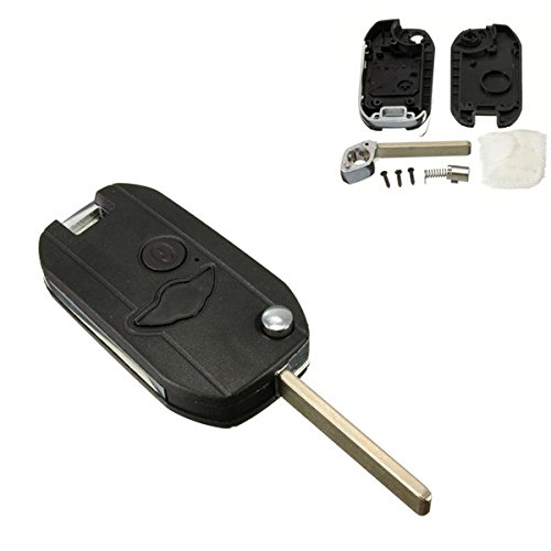 C-FUNN Remote Falt Schlüssel Flip Shell Case W/Ungeschnittene Blank Klinge Für BMW Mini Cooper R50 von C-FUNN