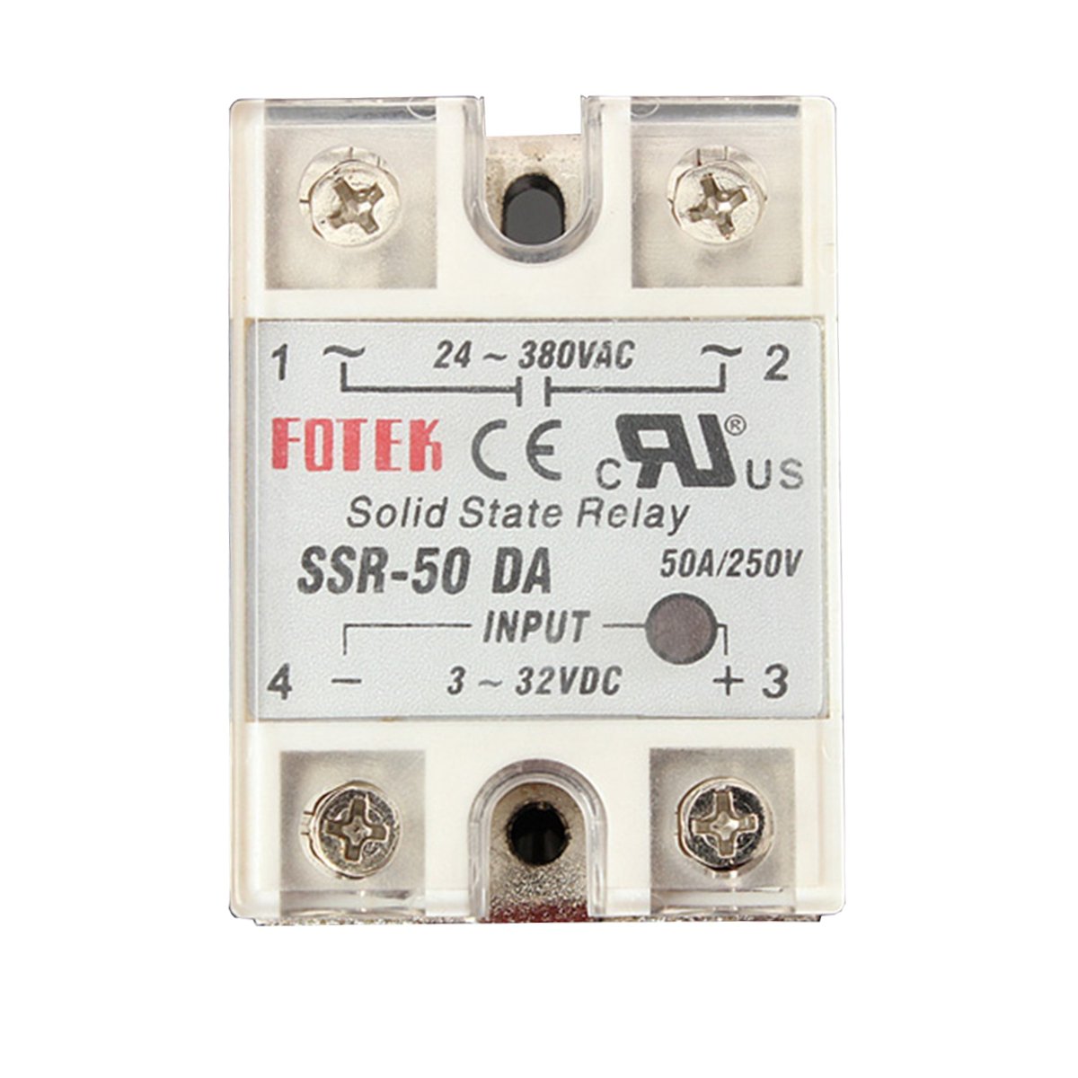 C-FUNN Solid State Relay Ssr-50Da 3-32Vdc 50A/250V Output 24-380Vac W/Cover von C-FUNN