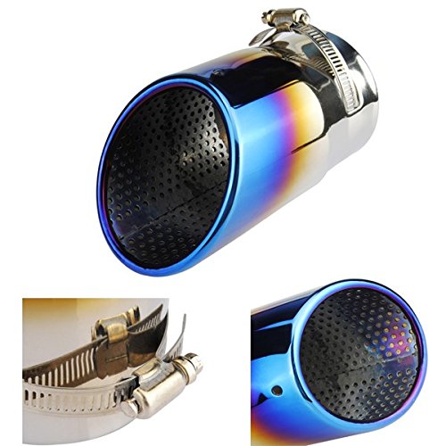 C-FUNN Universal 70Mm Durchmesser Extended Edition Titanium Blue Auspuff Auspuff Endschalldämpfer Schalldämpfer von C-FUNN