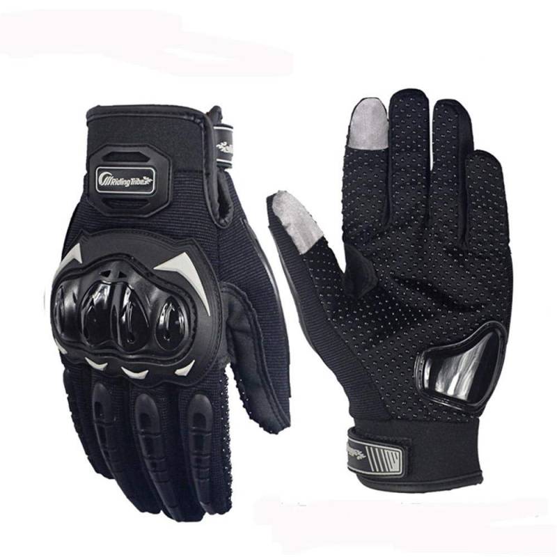 C-Funn Riding Tribe Motorrad Motocross Handschuhe Touchscreen Antikollision Anti-Rutsch-Vollfinger - Schwarz - M. von C-FUNN