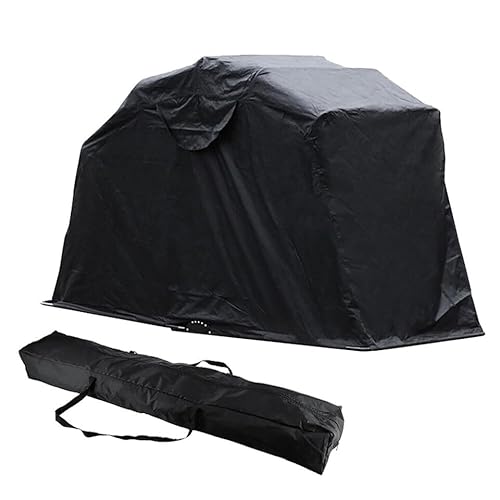 C-Juzarl Motorrad Abdeckplane Klappbar Shelter Storage Wasserdicht Oxford 600D, Stehend Motorrad Garage Schutzplane 270 x 105 x 155 cm von C-Juzarl