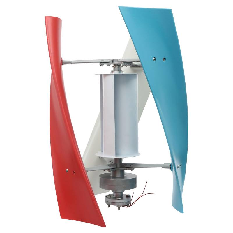 Windgenerator 100W Vertikale Windturbine 24V/12V Windkraftanlagen 3-Blatt Bunt Vertikaler Windkraft-Turbinen-Generator mit Windunterstütztes Rad (12, Volt) von C-Juzarl
