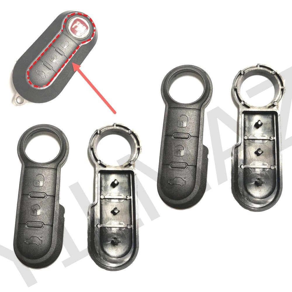 2 Stück Für Fiat 500 Bravo Evo Doblo Schlüssel Funkschlüssel Autoschlüssel Tastenfeld Gummi von C-P Zubehör