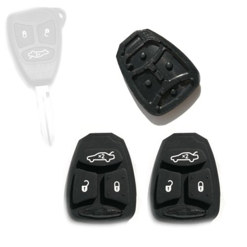 2 Stück Funkschlüssel Autoschlüssel Schlüssel Tastenfeld Gummi für Jeep Dodge Chrysler von C-P Zubehör