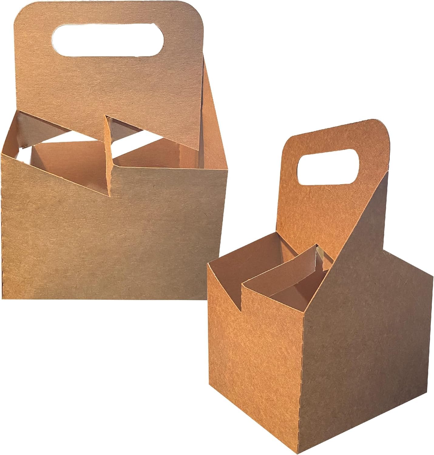 C-Store Packaging Getränkehalter für 4 Tassen mit Griff, Kraftkarton-Halter, Einweg für heiße oder kalte Getränke, Lebensmittel-Lieferdienste, Uber Eats, Tür-Armaturenbrett (10) von C-Store Packaging