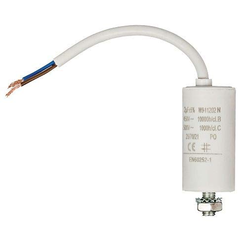 CABLEPELADO AnlaufKondensator Elektromotor 2.0 µF 450 VAC Rund Polypropylen Durchsteckmontage von CABLEPELADO