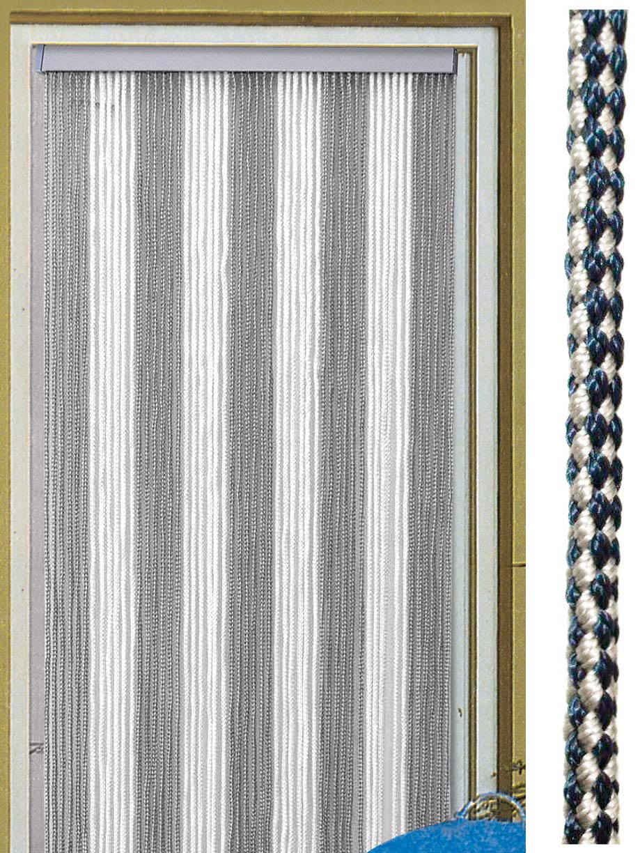 Türvorhang Korda 60 × 190 cm weiß/silber von Sonstige