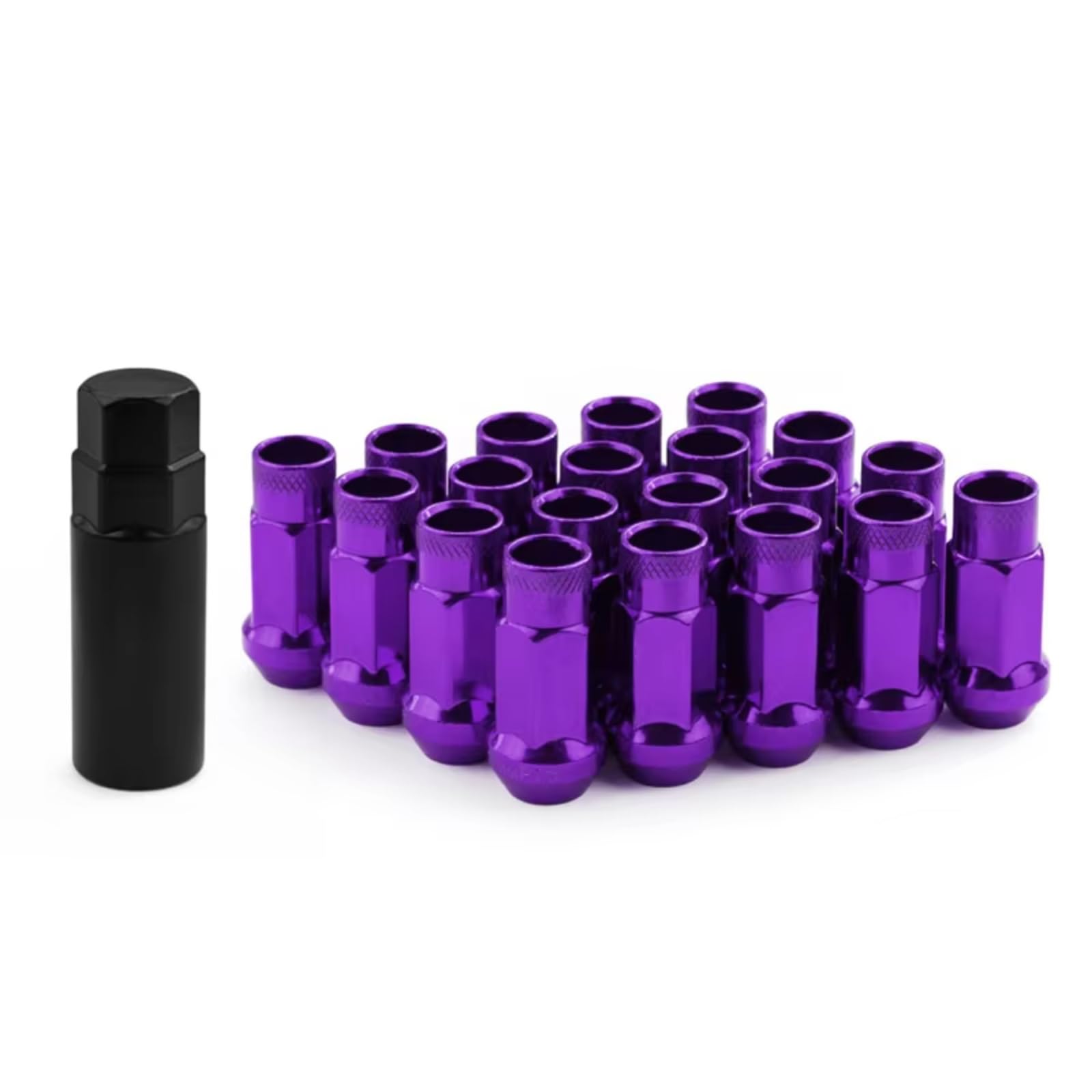 Spürverbreiterungsatz Radmuttern 12x1,5 12x1,25 Gebacken Blau Schwarz Lila Rot Silber Hub Mutter Spurplatten Distanzscheibe(Purple,M12x1.25) von CAIDIS