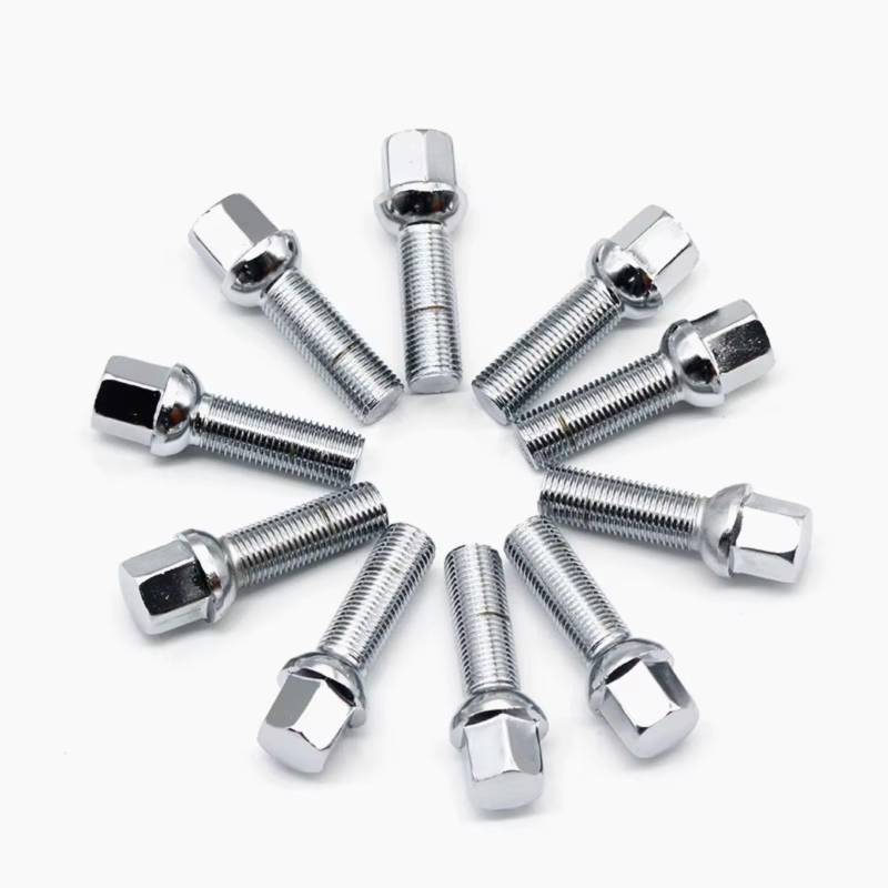 Spürverbreiterungsatz Stahlradschrauben M12x1,5 14x1,5 14x1,25 12x1,25 In Verschiedenen Längen 10 Stück Spurplatten Distanzscheibe(Conical 35mm,M12x1.5) von CAIDIS