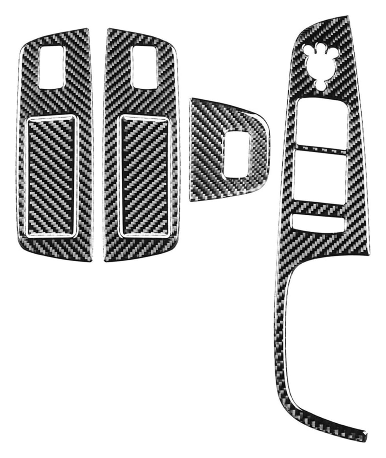 Für A&UDI Q7 4L 2008-2015 Autotür Armlehne Fensterheber Schalter Knopf Aufkleber Rahmen Abdeckung Dekoration Innen Auto Zubehör Innen Türgriff(Black) von CAIZHICNC