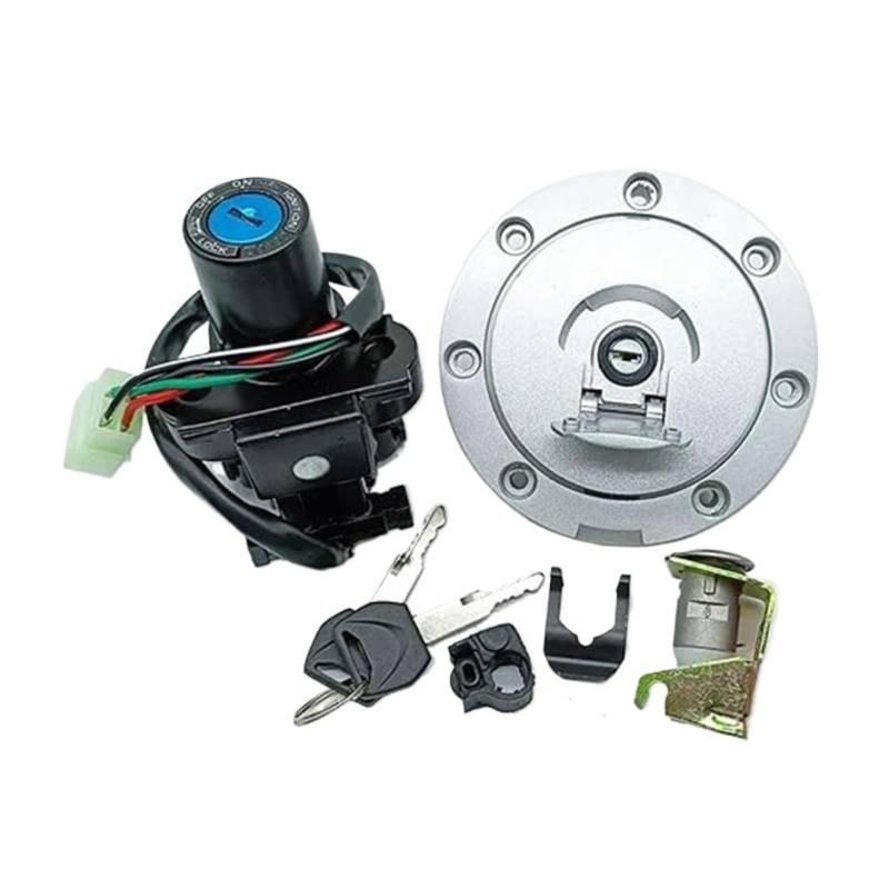 Motorrad Zündschalter Für CBR600 Für CBR600RR Für CBR900RR Für CBR1100XX 1999-2010 Zündschlossschloss Tankdeckelschlüssel Zündschalter Tankdeckel von CAIZHICNC
