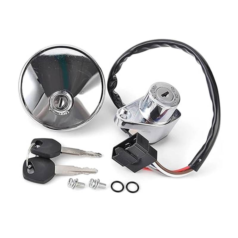 Motorrad Zündschalter Für K&awasaki Für EN500 Für VN400 Für VN800 1995-2003 Kraftstoff Gas Kappe Zündung Schalter Sitz Schloss Mit Schlüssel Kit Zündschalter Tankdeckel von CAIZHICNC