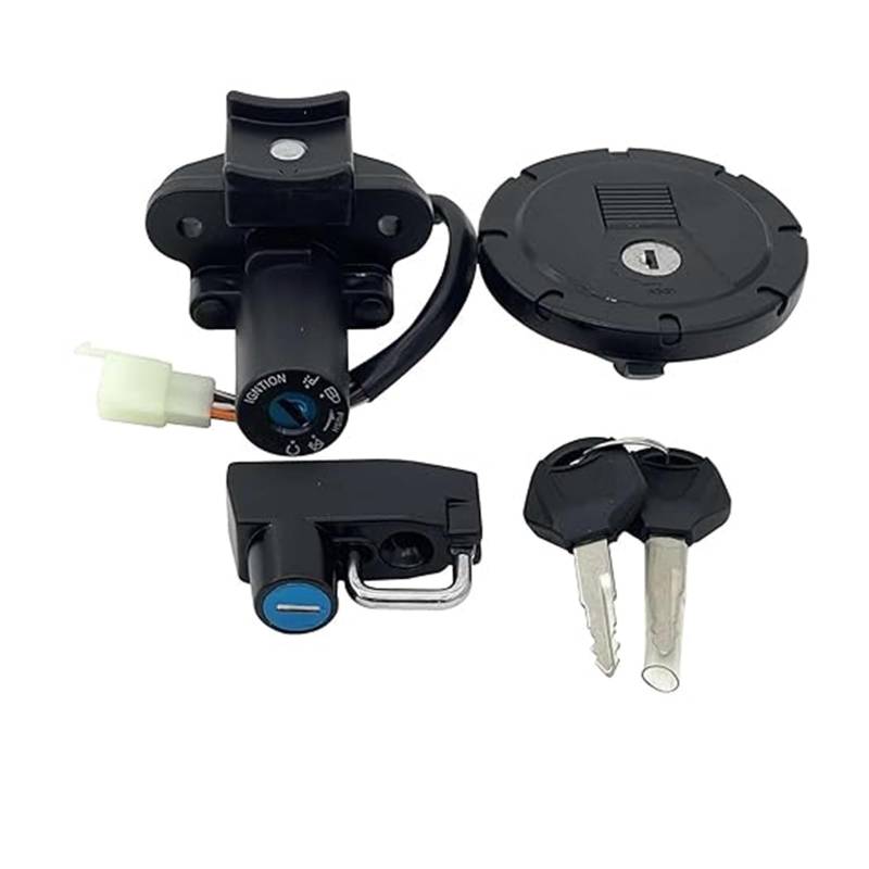 Motorrad Zündschalter Für K&awasaki Für KL110 Für KL250G Für KLX125 Für KLX250 1997-2014 Motorrad Zündschalter Tankdeckel Abdeckung Sitzschlossschlüssel Zündschalter Tankdeckel von CAIZHICNC